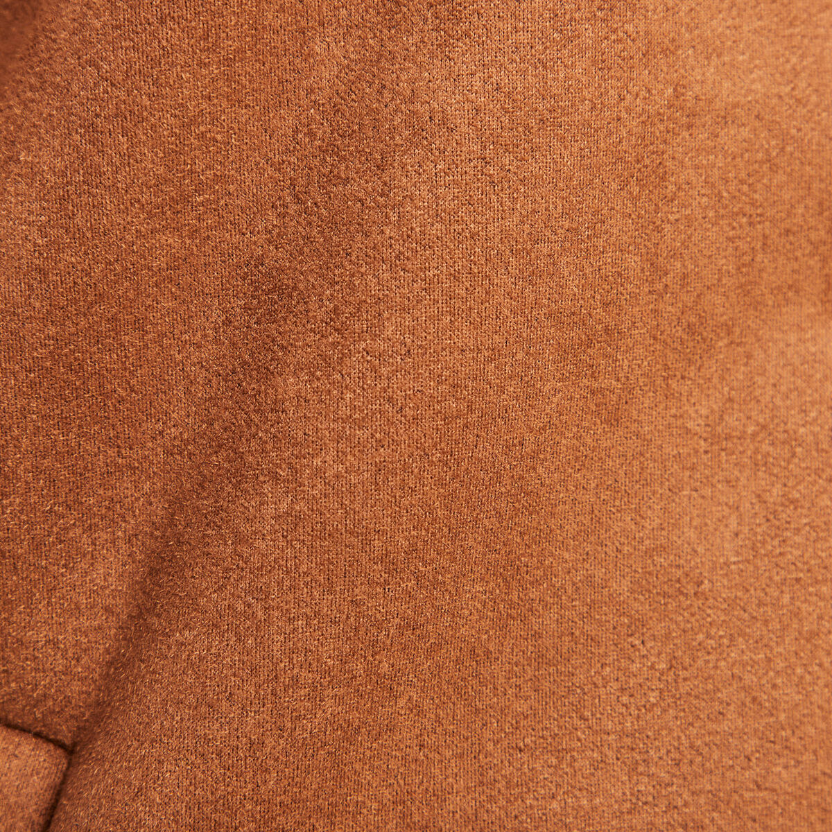 Blouson suédine boutonné camel femme