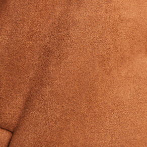Blouson suédine boutonné camel femme