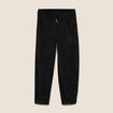 Pantalon barrel bas resserr&eacute; noir femme