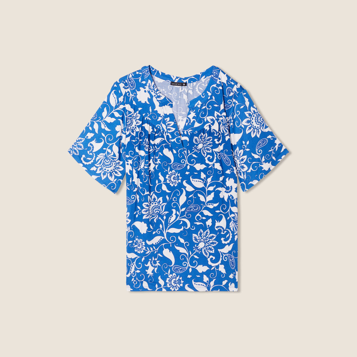 T-shirt manches courtes bleu femme