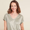 T-shirt manches courtes vert clair femme