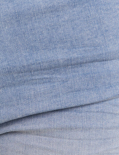 Short droit taille standard denim baby bleu femme
