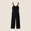 Combinaison r&eacute;versible col c&oelig;ur noir femme