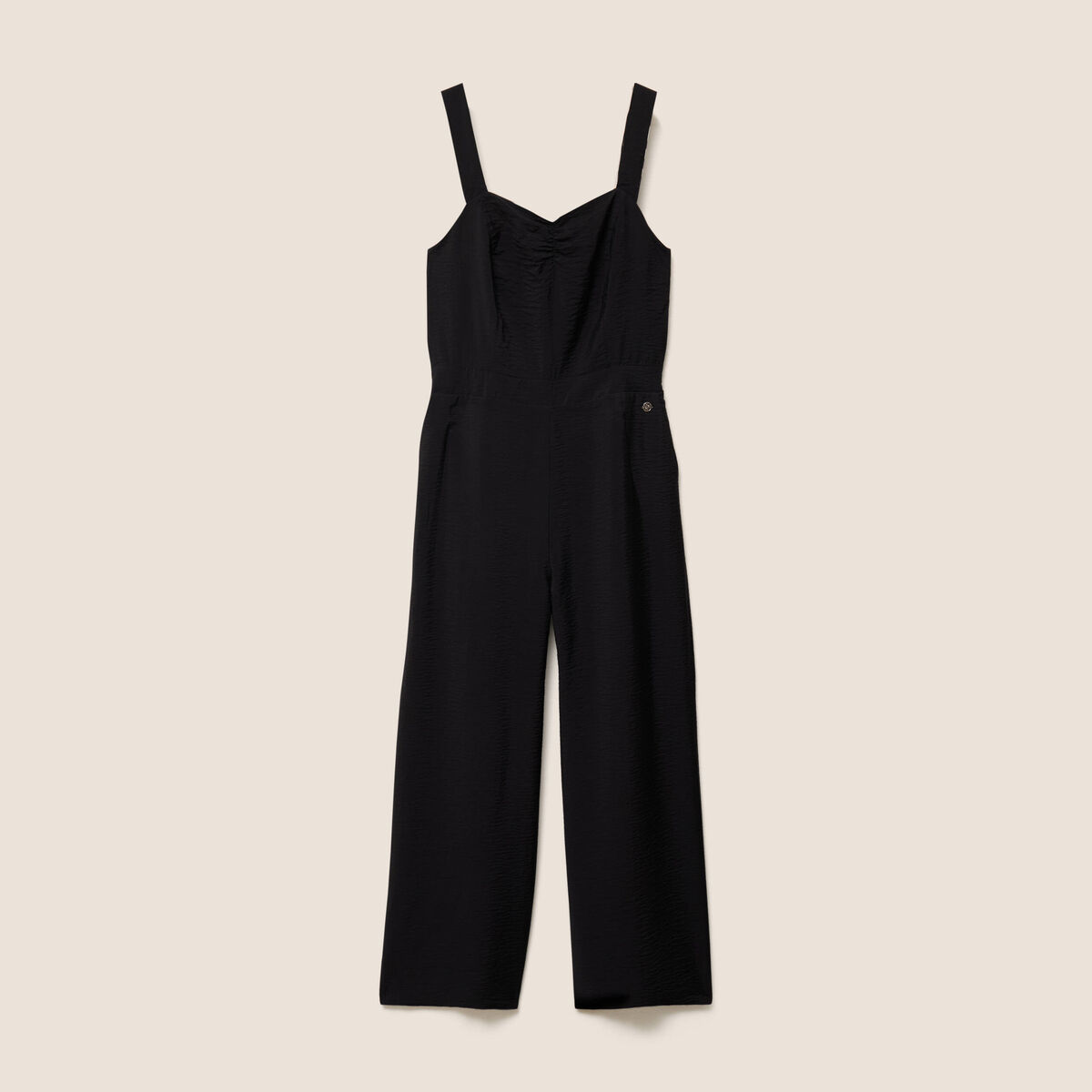 Combinaison r&eacute;versible col c&oelig;ur noir femme