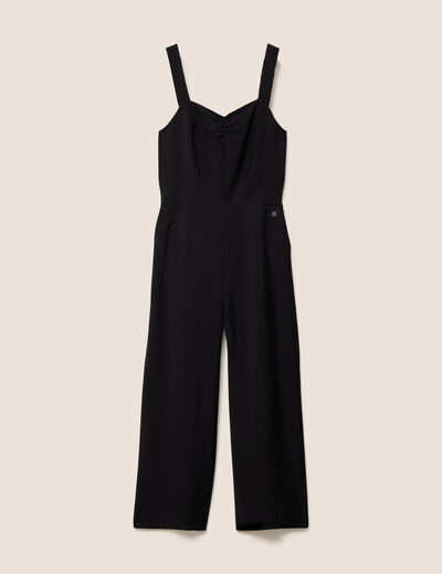Combinaison r&eacute;versible col c&oelig;ur noir femme
