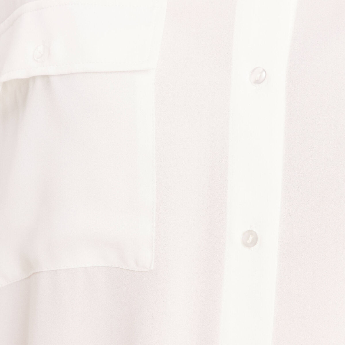 Chemise ample col chemise manches 3/4 ecru femme