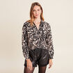 Blouse manches longues marron clair femme