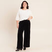 Pantalon en velours noir femme