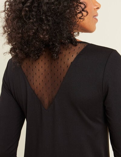 T-shirt manches longues noir femme