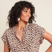 Blouse manches courtes sable femme