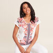 T-shirt manches courtes ecru femme