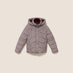 Doudoune capuche manches longues multicolore femme