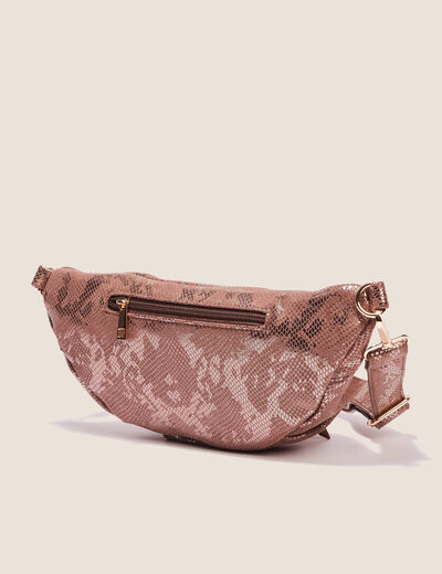Sac banane irisé taupe femme