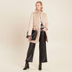 Manteau long su&eacute;dine sable femme