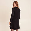 Robe courte &eacute;vas&eacute;e col v sans manches noir femme