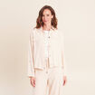 Chemise col chemise manches longues creme femme