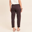 Pantalon coupe mom 7/8&egrave;me marron fonc&eacute; femme