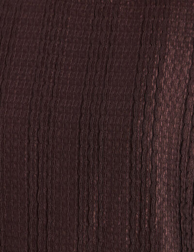 Blouse manches longues marron fonc&eacute; femme