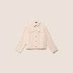 Chemise col chemise manches longues creme femme