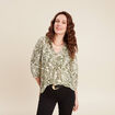 Blouse manches 3/4 ecru femme