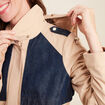 Trench d&eacute;perlant avec capuche doubl&eacute; beige femme