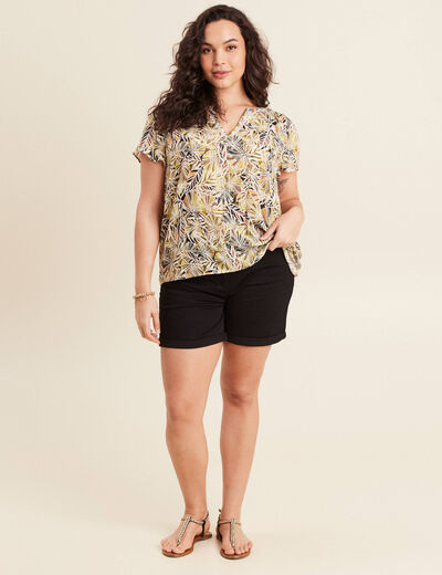 Blouse manches courtes vert femme