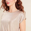 T-shirt manches courtes nou&eacute; couleur or femme