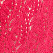 Pull manches 3/4 ajouré rose fushia femme