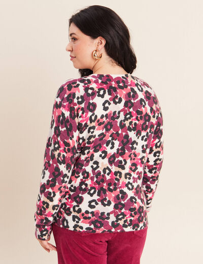 Pull manches longues beige femme