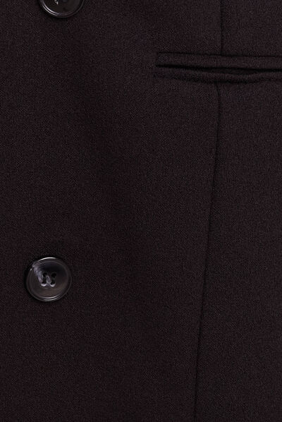 Veste tailleur manches 3/4 noir femme
