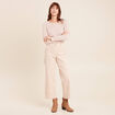 T-shirt ajust&eacute; manches longues beige femme