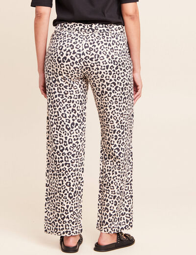Pantalon large taille standard sable femme