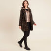Manteau 2 en 1 droit doubl&eacute; creme femme