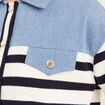 Pull manches longues bleu femme