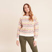 Pull col bateau manches longues vert femme