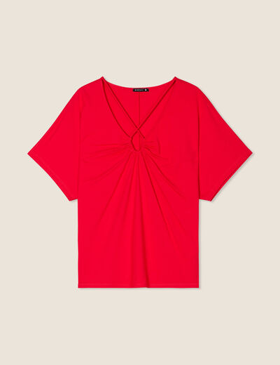 T-shirt manches courtes rouge femme
