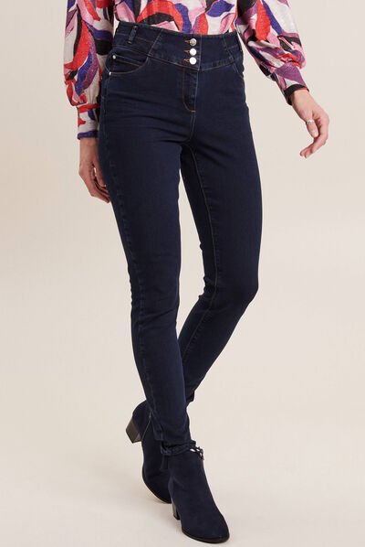 Jeans galbant et confortable denim stone femme