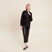 Gilet zippé manches longues noir femme