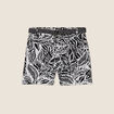 Short droit ceintur&eacute; noir femme