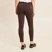 Pantalon léger taille standard 7/8ème marron foncé femme
