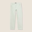 Jean ajusté 7/8ème 5 poches vert clair femme