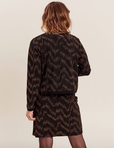 Veste bomber zippée noir femme