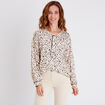 Blouse manches longues beige femme
