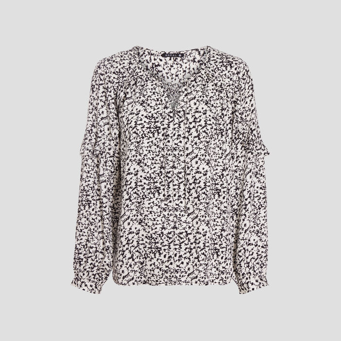 Blouse manches longues ecru femme