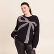 Pull col bateau manches longues noir femme