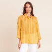Chemise ample manches 3/4 col chemise jaune femme