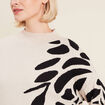 Pull manches longues blanc femme