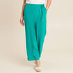 Pantalon flou avec pan vert émeraude femme