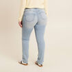 Jean ajusté taille standard long denim baby bleu femme