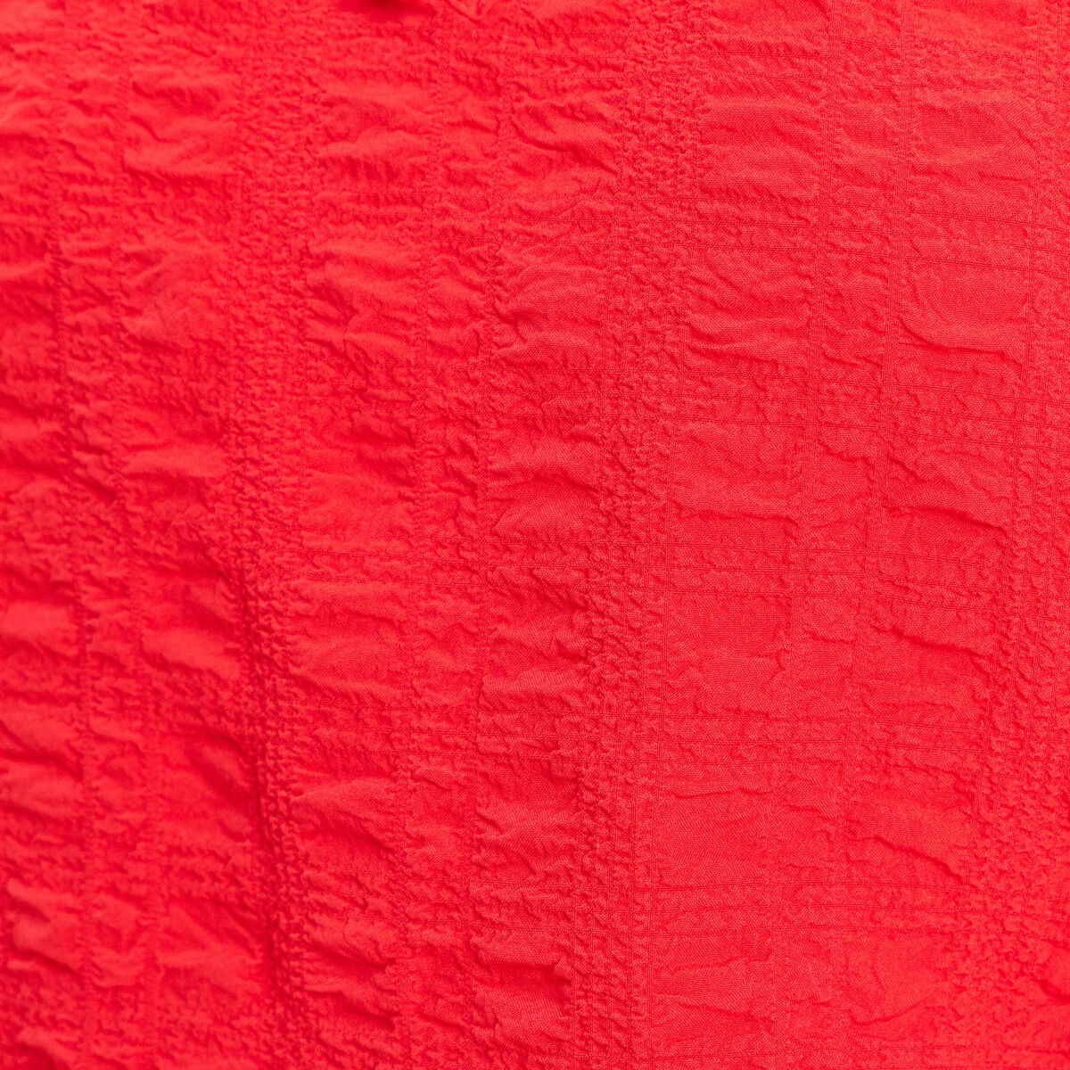 Blouse col v manches courtes fluide rouge femme